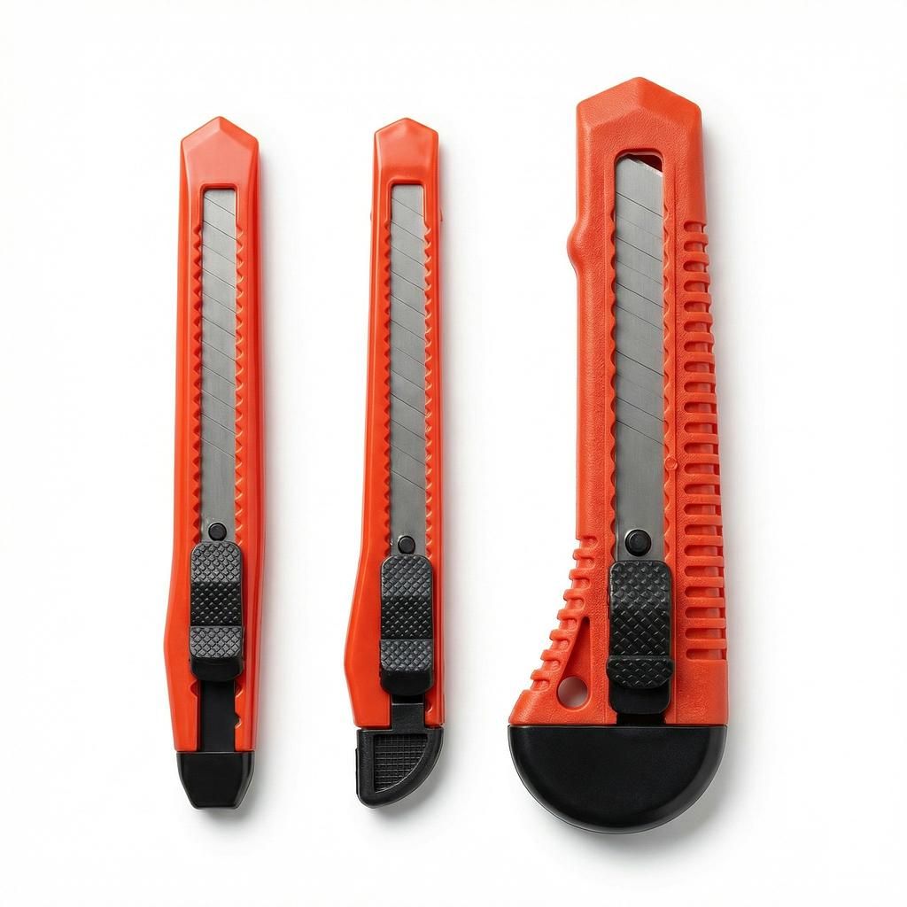 CHAMP 3-teiliges Cutter-Messer Set mit Abbrechklingen