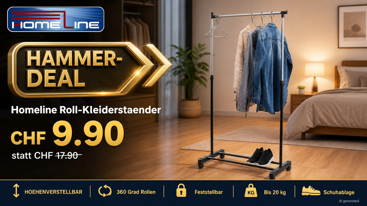 Hammer-Deal Homeline Roll-Kleiderstaender