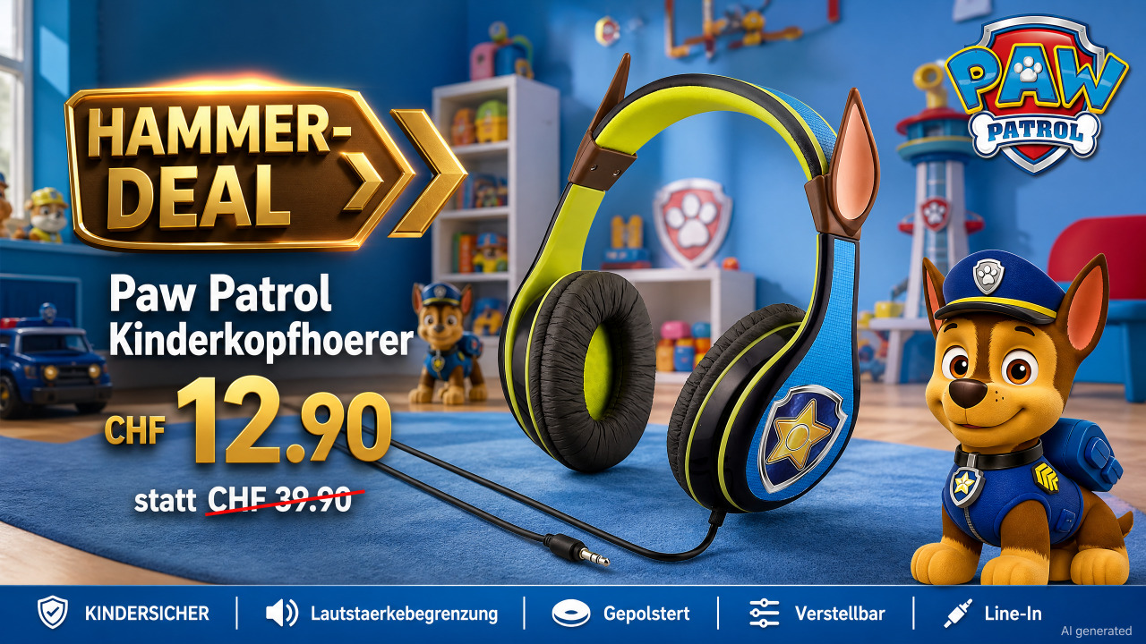 Hammer-Deal Paw Patrol Kinderkopfhoerer