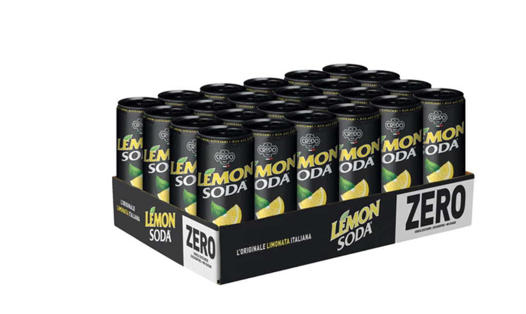 Fonti di Crodo Lemon Soda Zero Vorratspackung 24 x 33 cl
